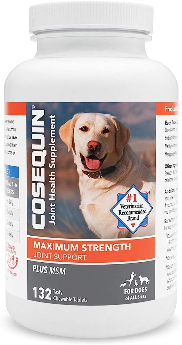Nutramax Cosequin DS Maximum Strength Plus Supplement for Dogs 132 Chewable Tablets