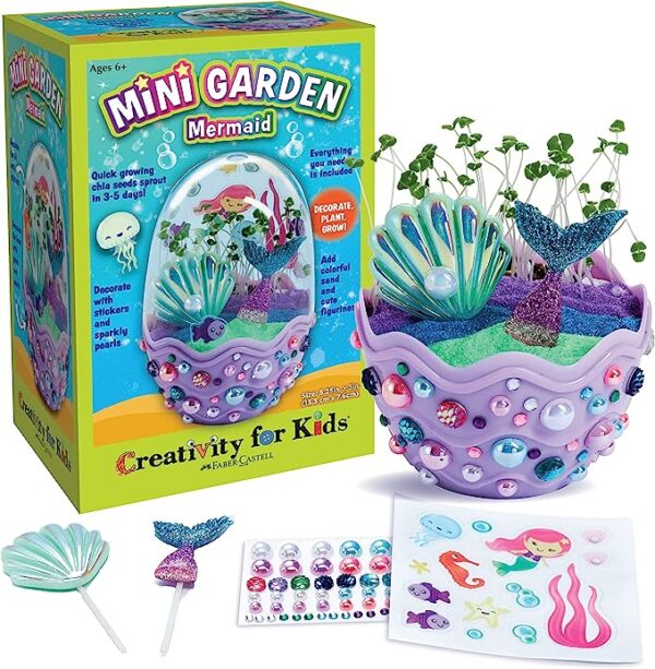 Creativity for Kids Mini Garden: Mermaid Terrarium - Mermaid Gifts for Girls and Boys, Arts and Crafts for Kids 6+